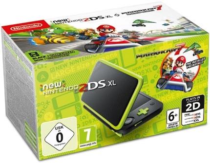 NINTENDO Nintendo New 2DS XL console nero e lime + Mario Kart 7 bundle